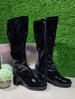 Ellie Black Gogo Knee High Boots - US Women's 9 NEW